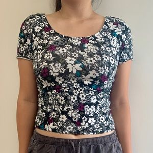 Aeropostale Multicolor Floral Crop Top